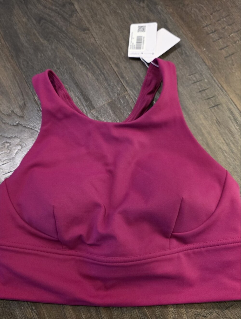 lululemon Wunder Train Long-Line Bra Size 8 Magenta C/D Cup